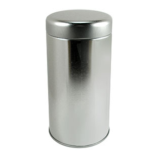 Teedose Silber ohne Fenster